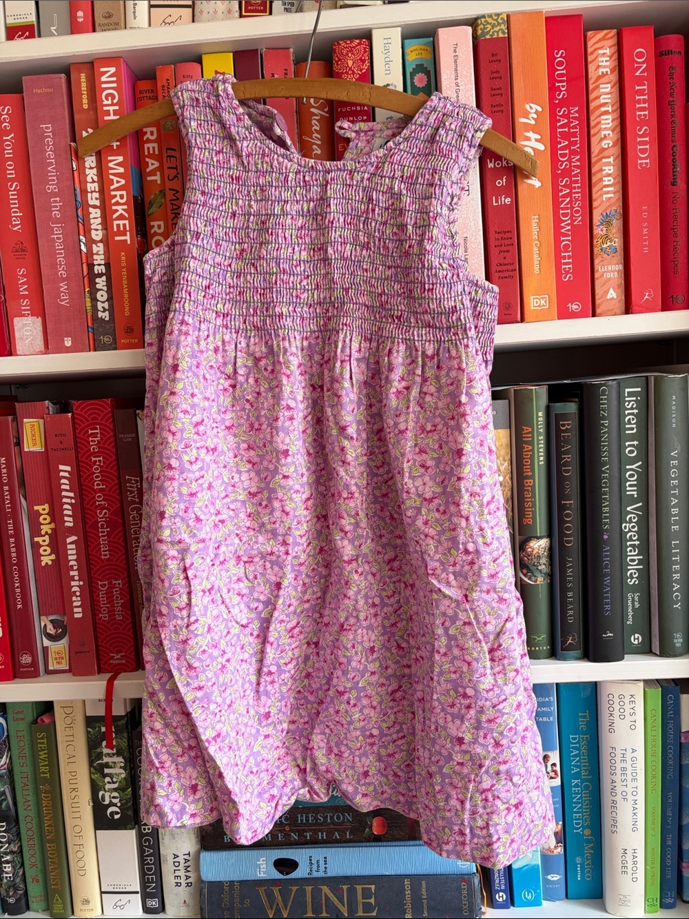 Lilly Pulitzer Girls Pink Floral Smocked Casual Dress